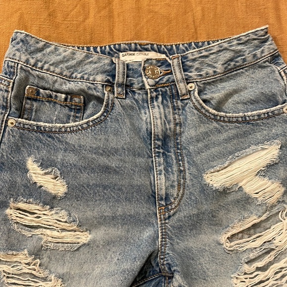 Garage Denim distressed high rise mom jean shorts - Picture 2 of 4